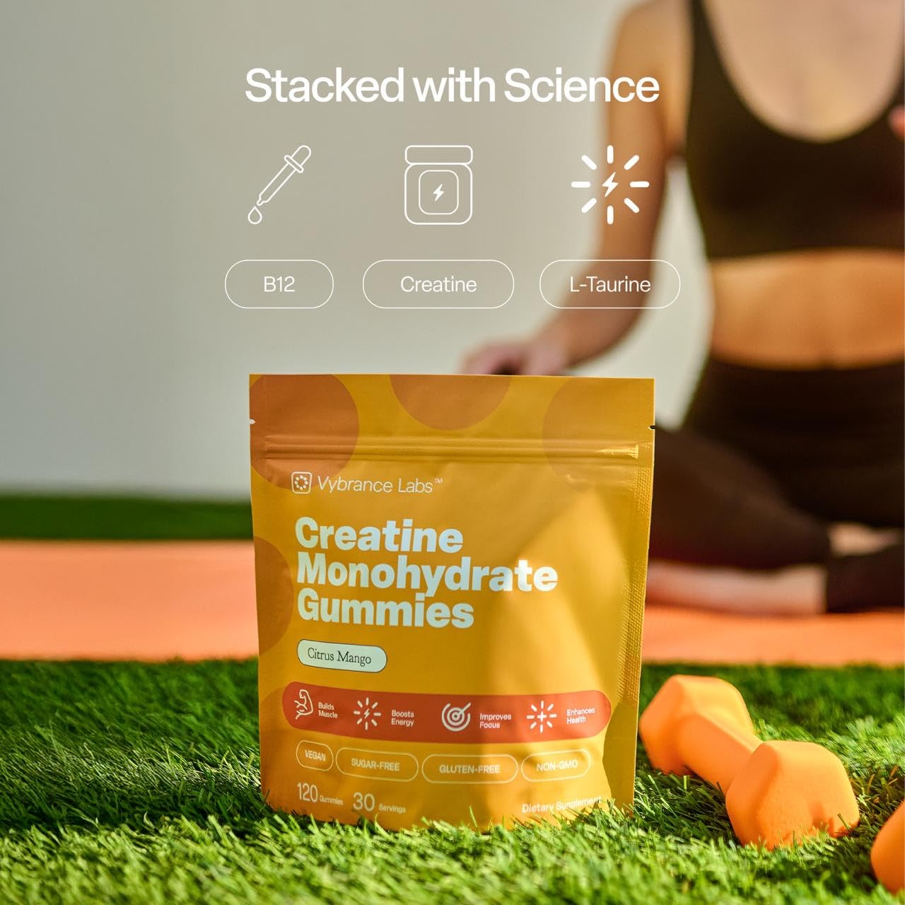VYBRANCE LABS Creatine Monohydrate Gummies 120 Gummies