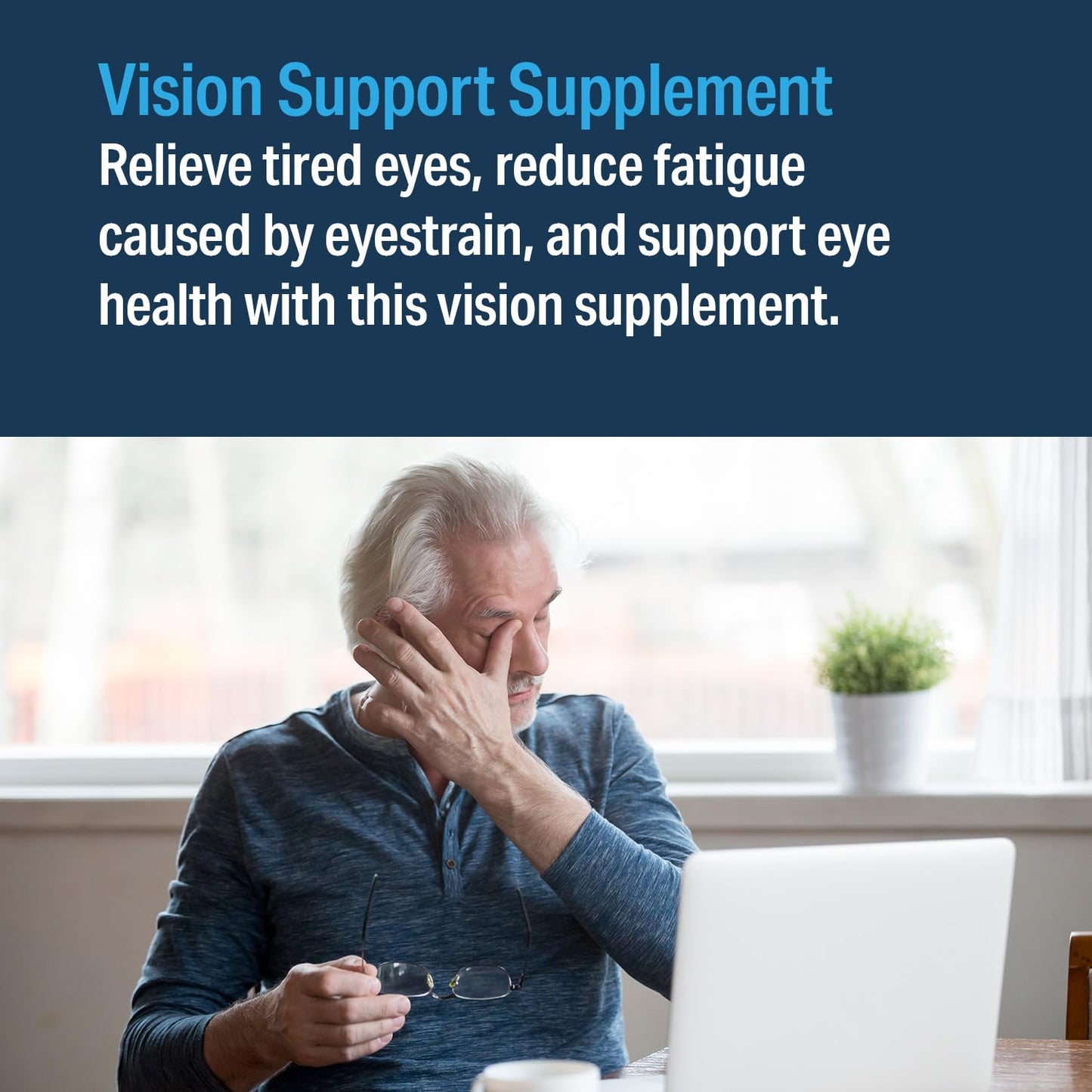 Advanced Bionutritionals Advanced Vision Formula Supplement, Healthy Vision, Eye Function Support, Eye Vitamins, Lutein, Zeaxanthin, Vitamin A, C, Zinc, Gluten Free, Dairy Free, Vegan, 60 Tablets