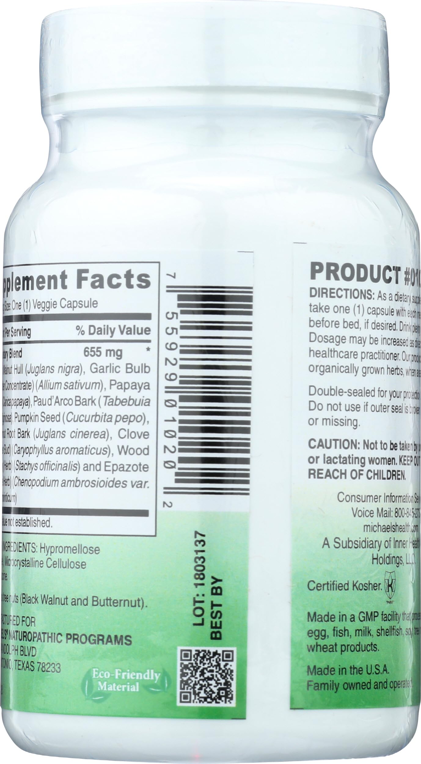 Michael's Health Naturopathic Programs Paraherbs Capsule 60 Count