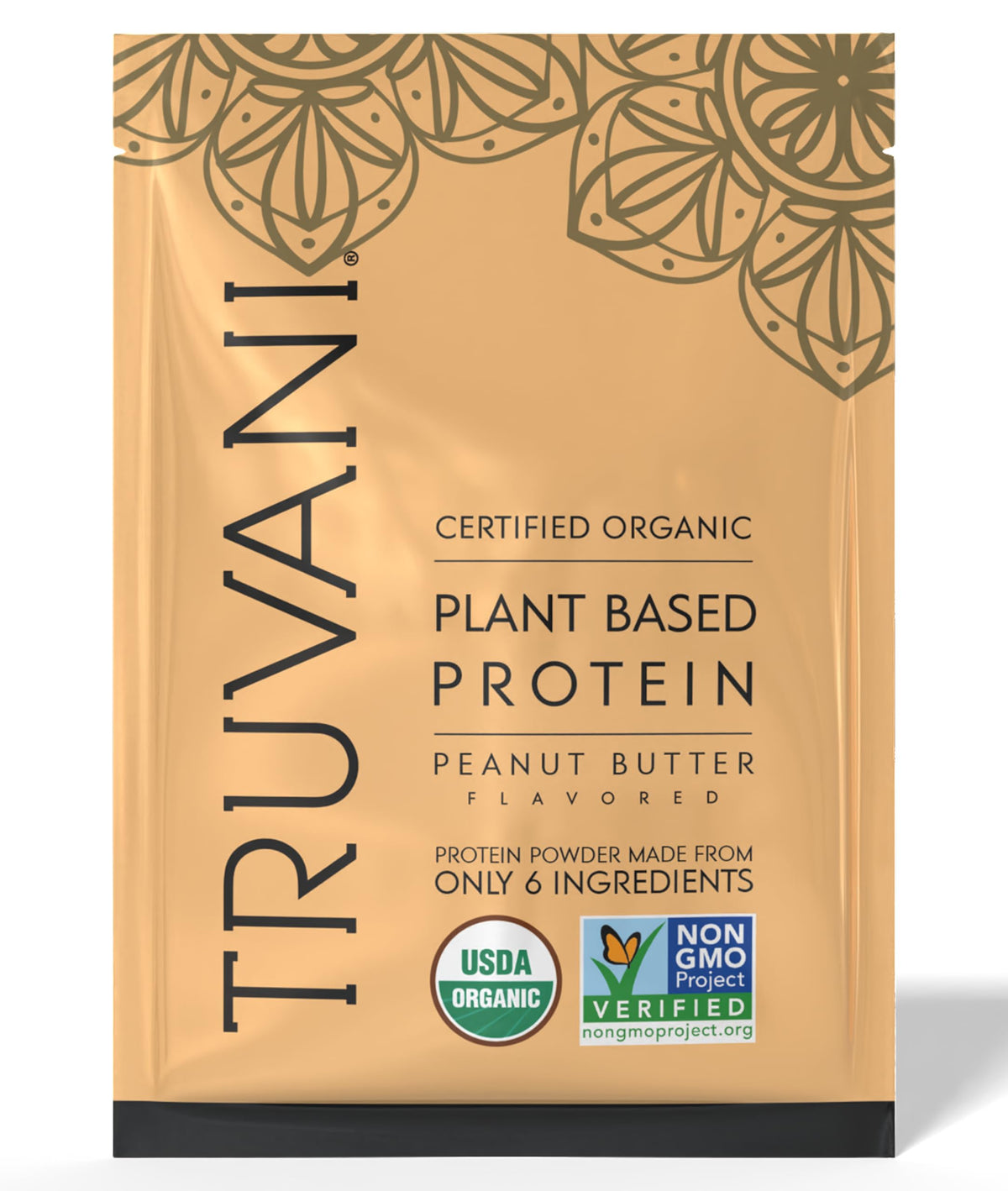 Truvani Organic Plant Based Protein Powder | Peanut Butter | 1 Serving