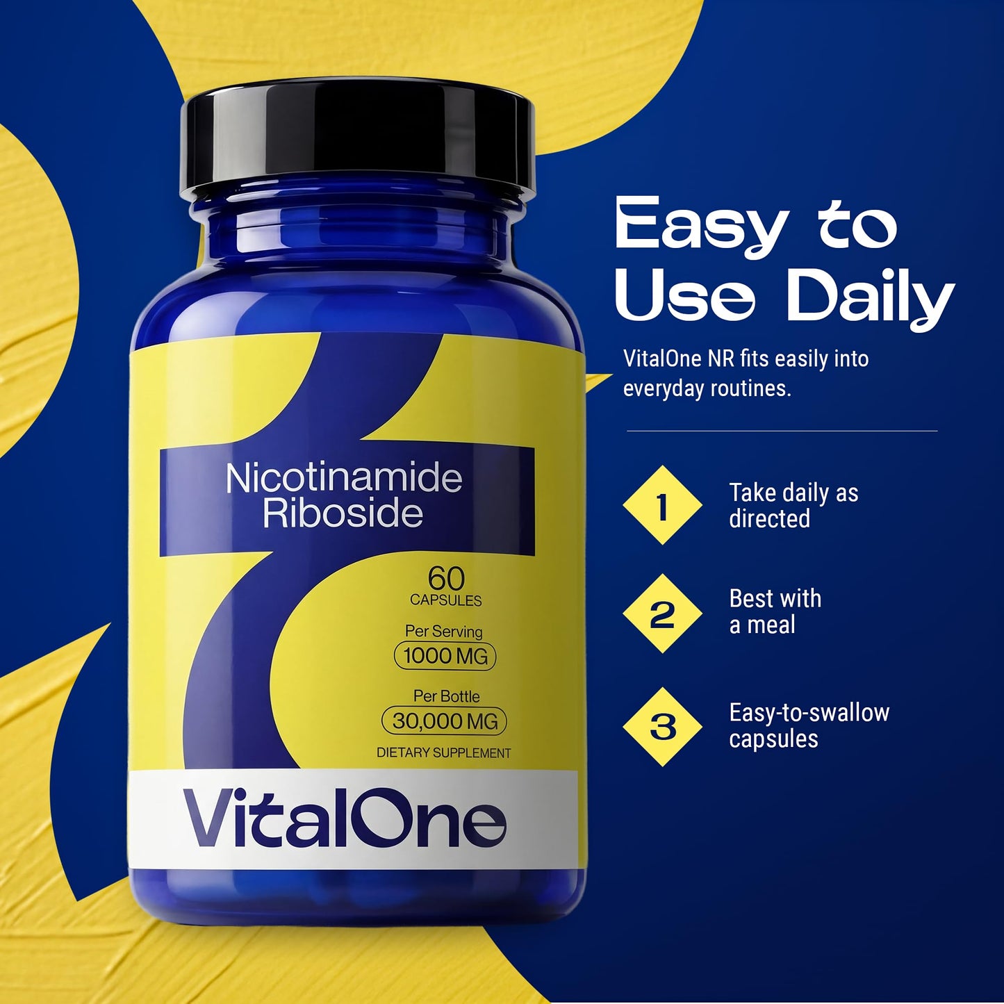VitalOne Nicotinamide Riboside NR 1000 mg Daily Capsule, 60 Capsules