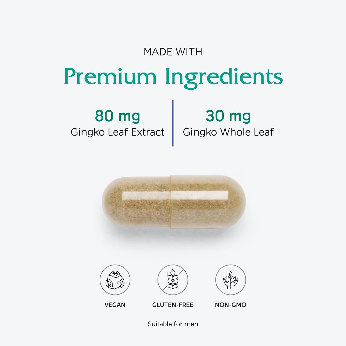 Vitanica Ginkgo Biloba Extract Capsules, 90 Count