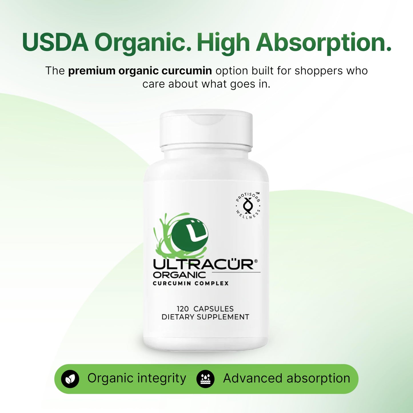 UltraCur Organic Turmeric Capsules 120 Count