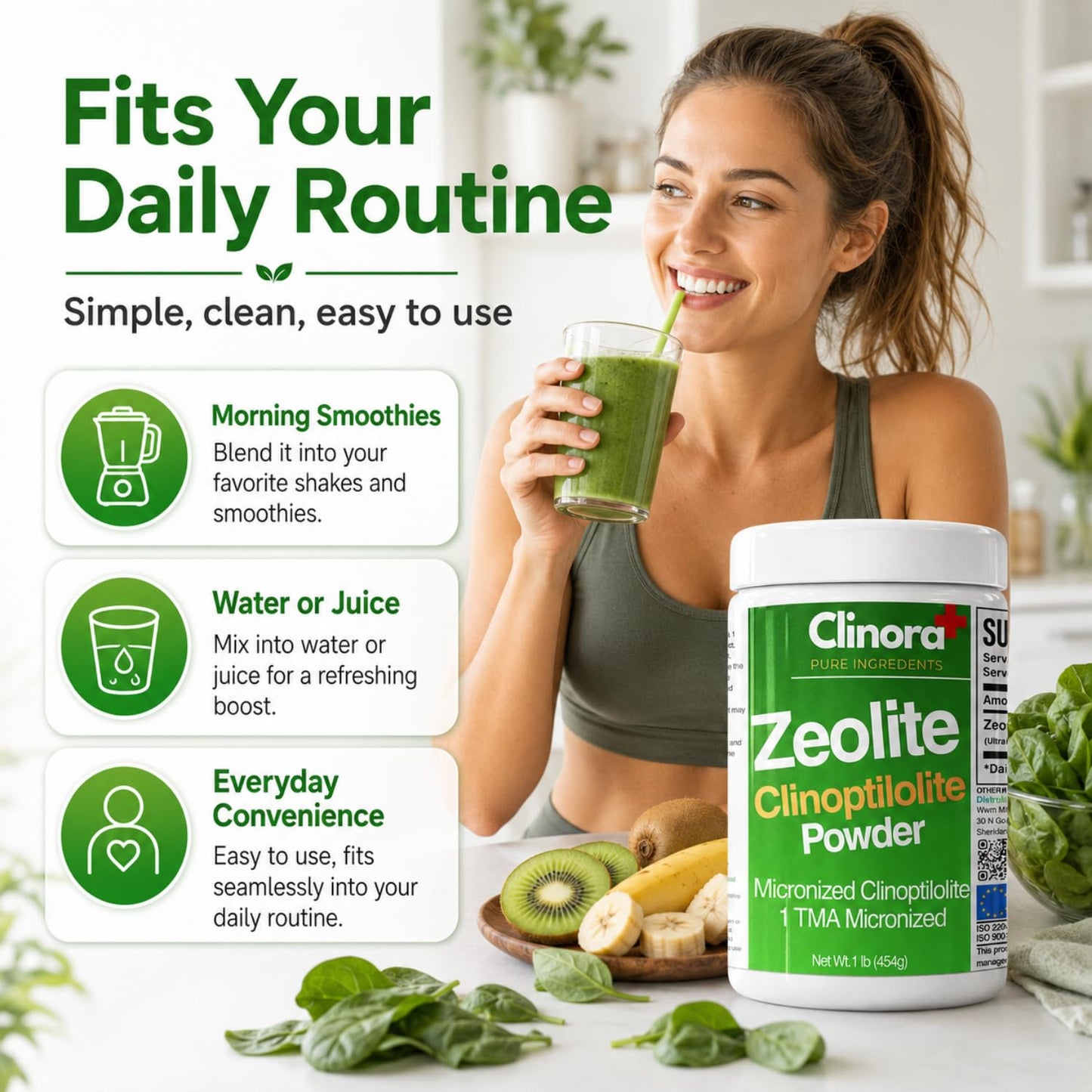 Clinora Zeolite Detox Powder 16-Count