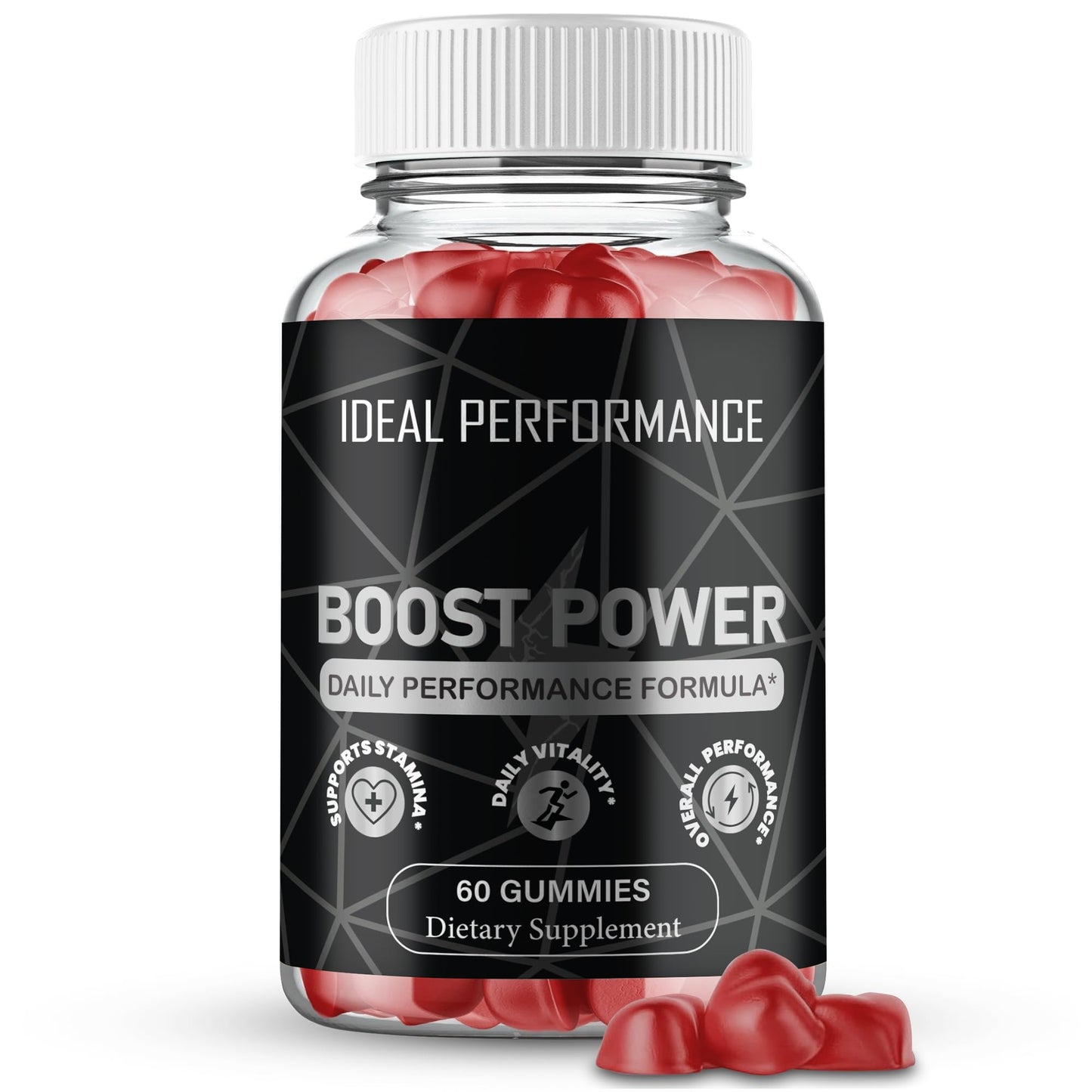 IDEAL PERFORMANCE Boost Power Gummies Gummy, 60 Count