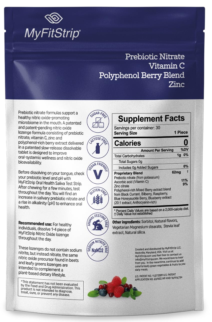 MyFitStrip Nitric Oxide Lozenges, 30 Count