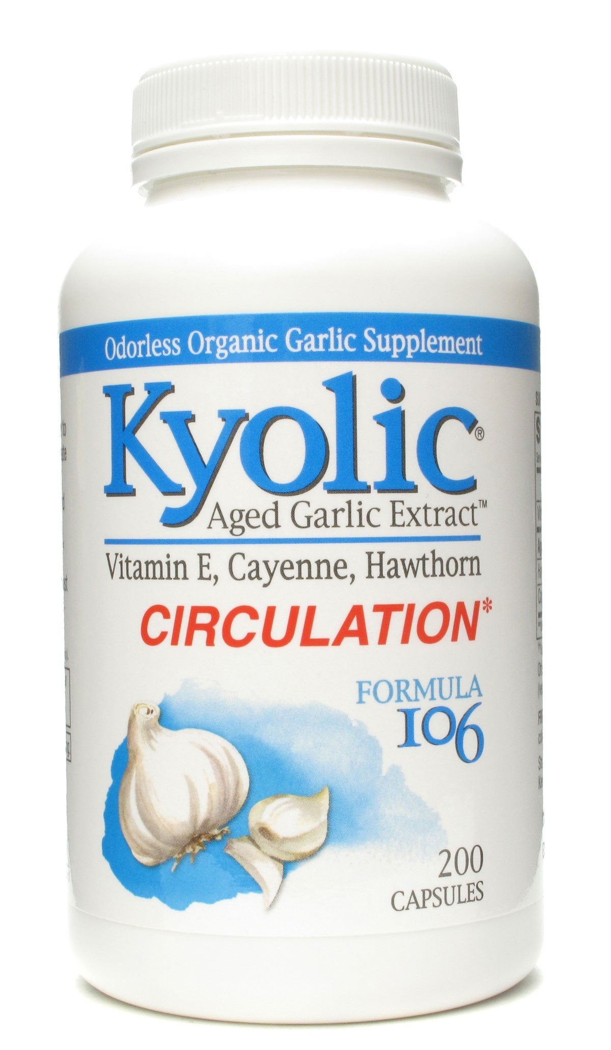Kyolic #106 W/Vitamin E Cayenne Capsules 200 Count