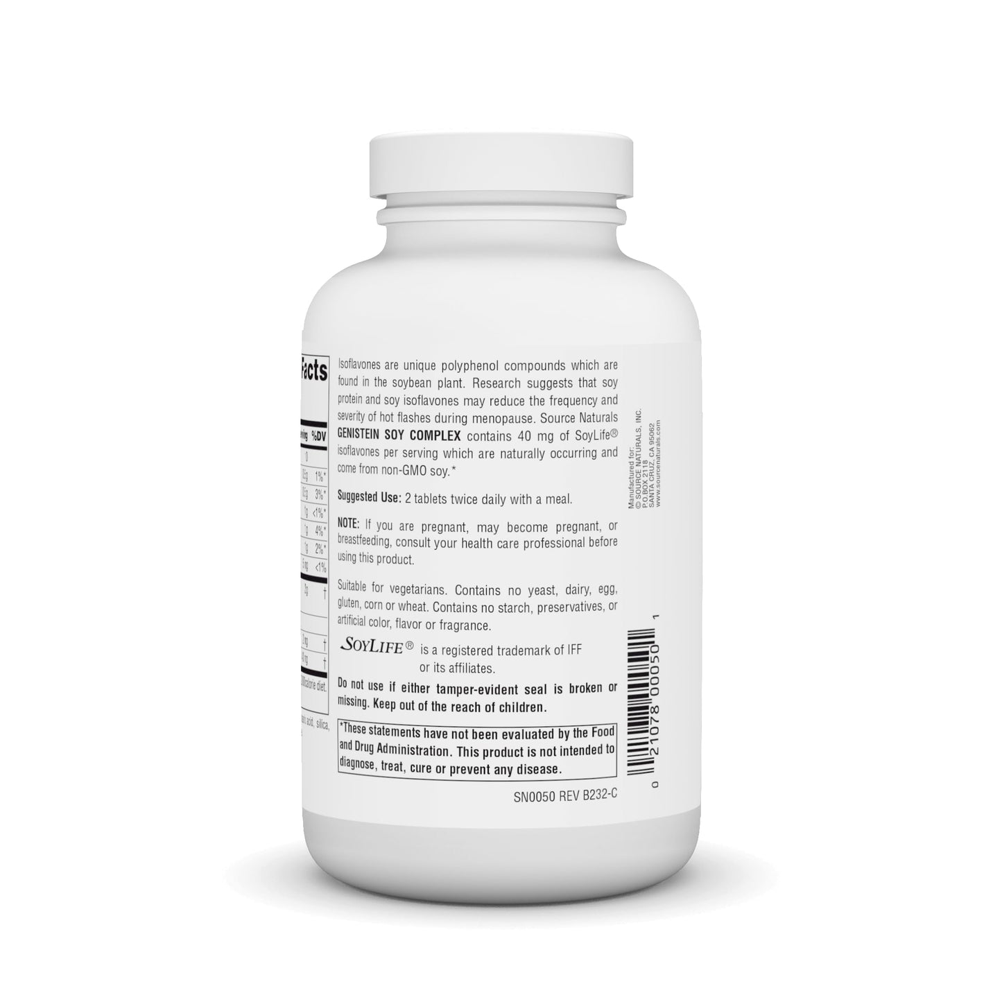Source Naturals Genistein Soy Complex 1000 mg Tablet, 120 Tablets