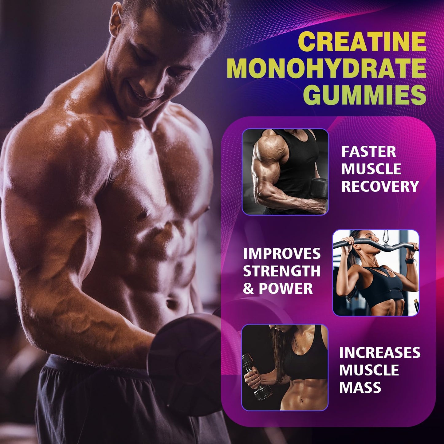 EVHH Creatine Monohydrate Gummies 120 Gummies