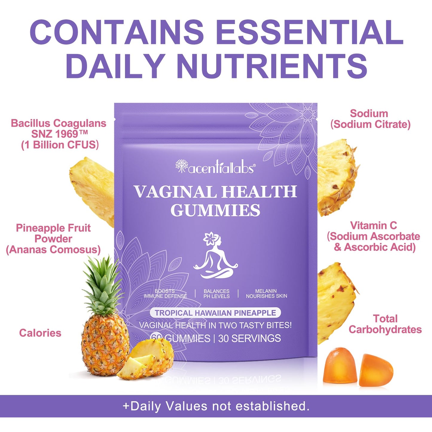 NIFEISHI Vaginal Probiotics for Women Gummies, 60 Count