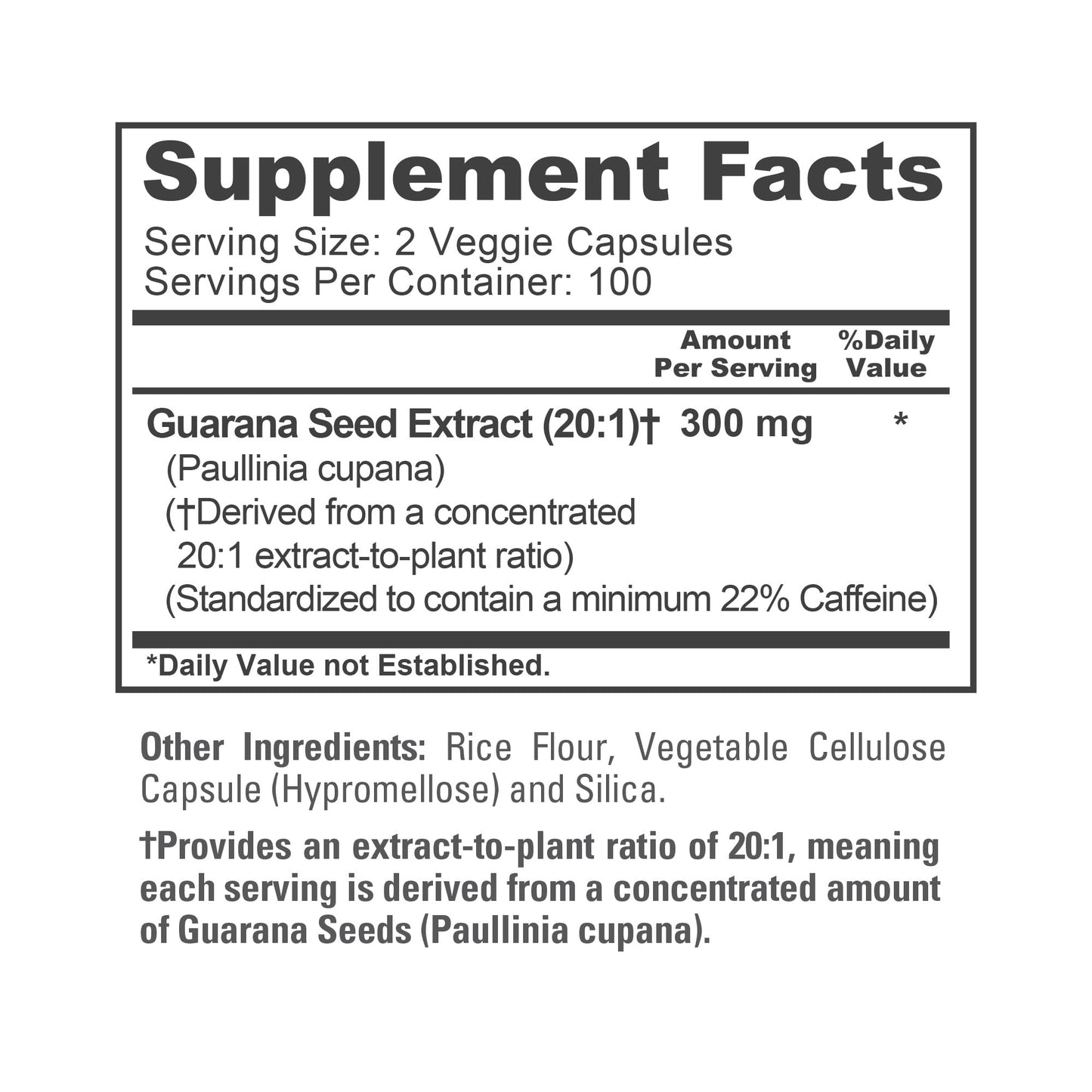 NusaPure Guarana Seed Capsules 200