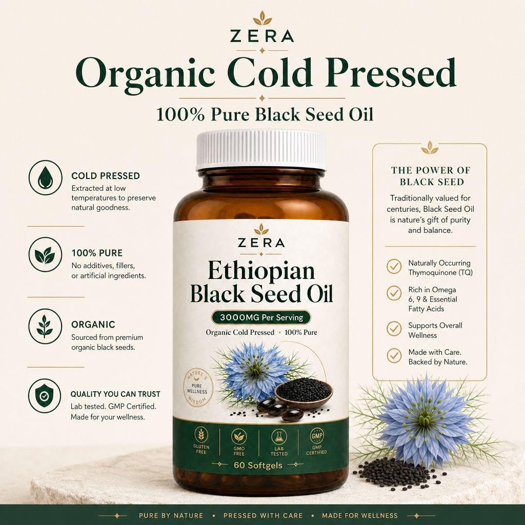 RAWBOLD Zera Ethiopian Black Seed Oil Capsules 120