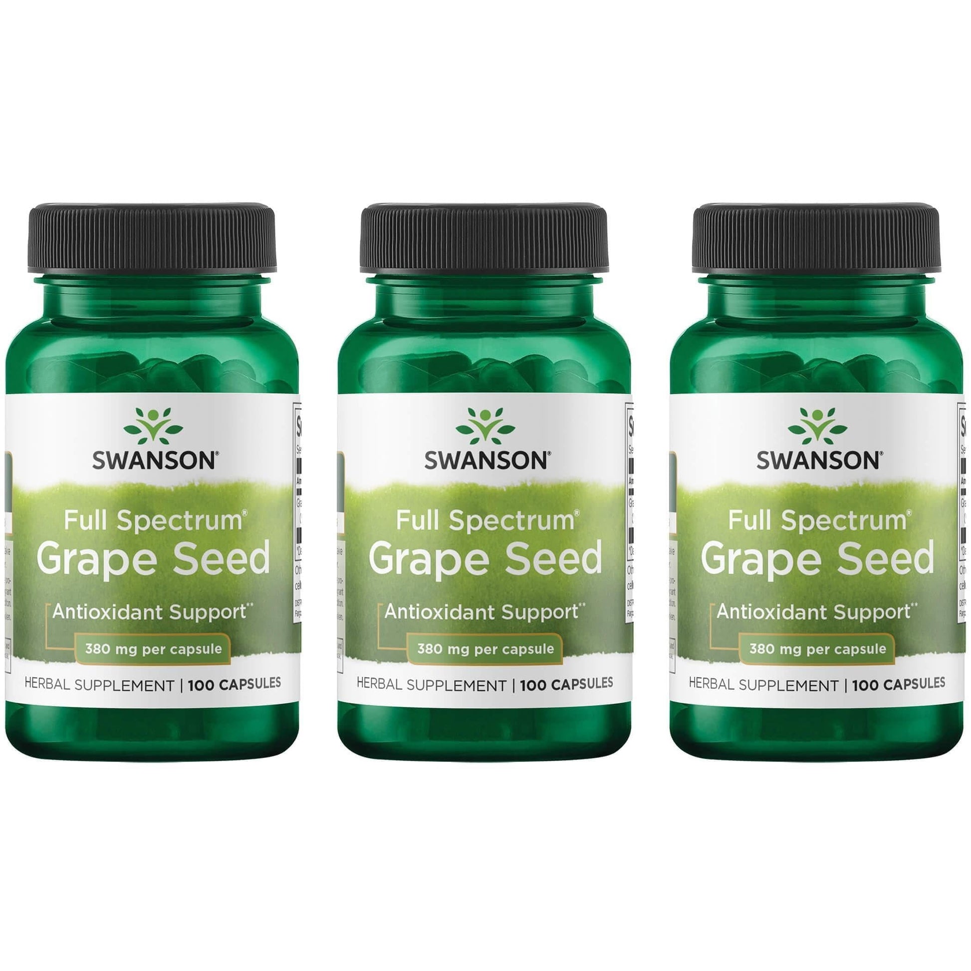 Swanson Grape Seed Heart Antioxidant Free Radicals Healthy Blood Pressure Support Polyphenols OPCS Herbal Supplement 380 mg, 300 Capsules
