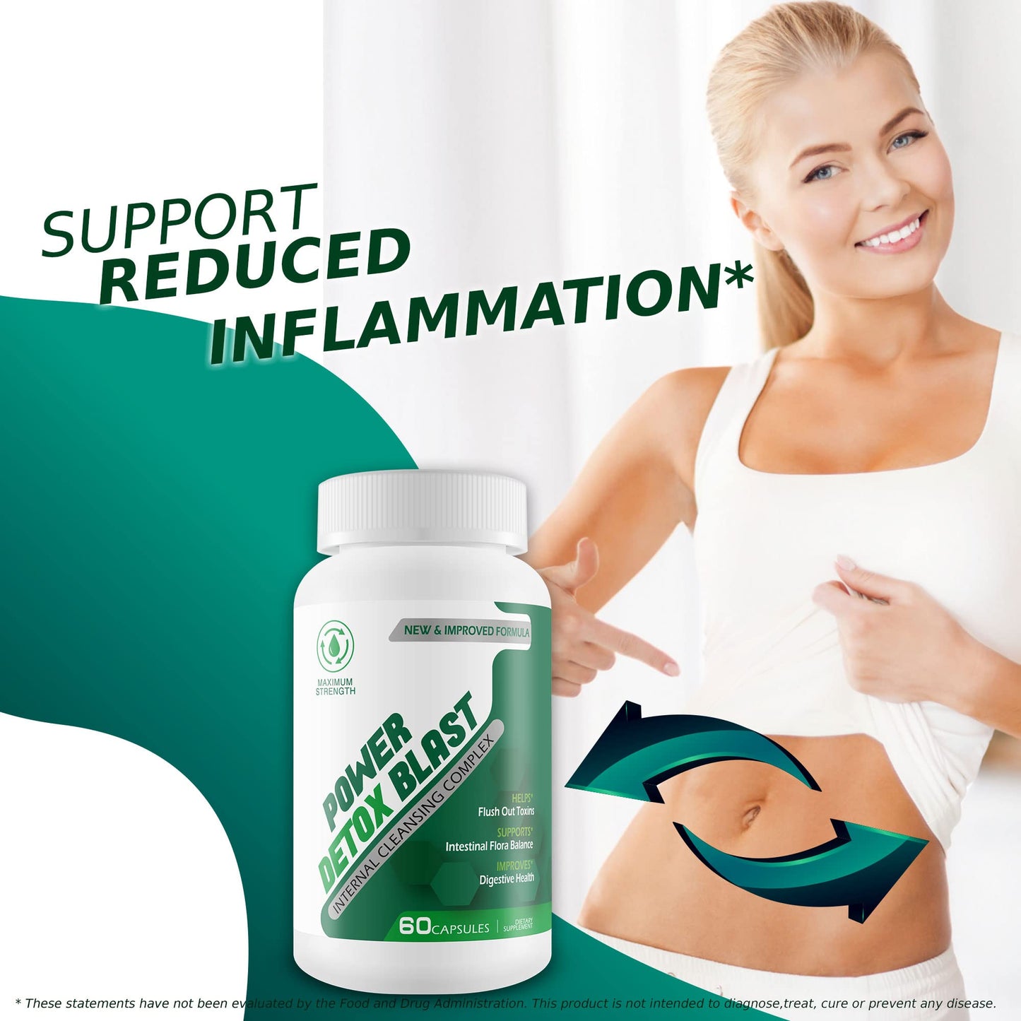POWER BLAST Power Detox Blast Internal Cleansing Capsule 60 Count