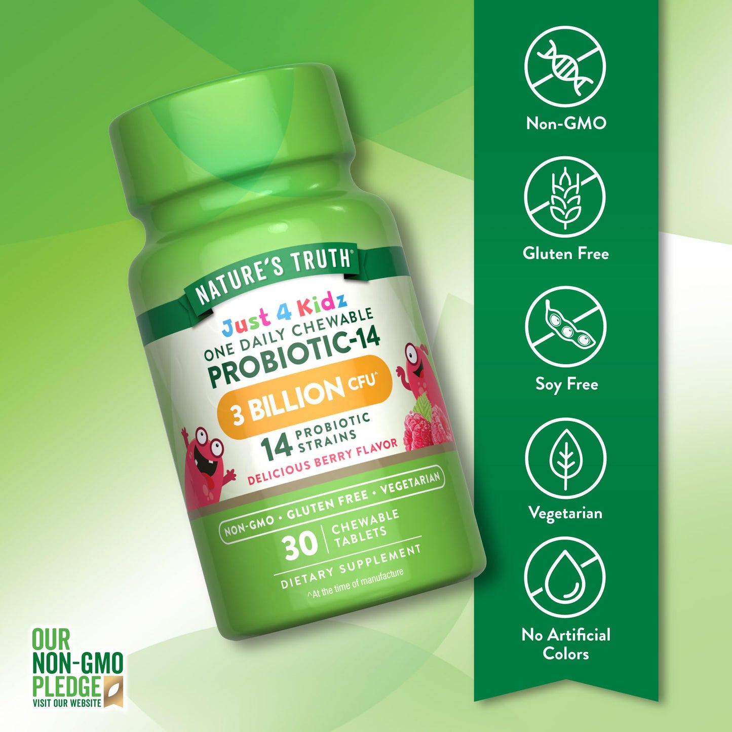 Nature's Truth Probiotics for Kids Chewable Tablets 30