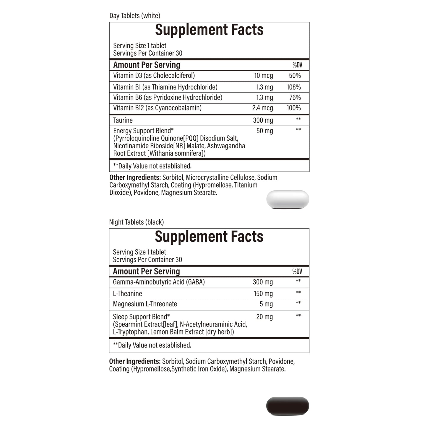 EGUOO Day & Night Sleep Nutrition Pack 60 Tablets