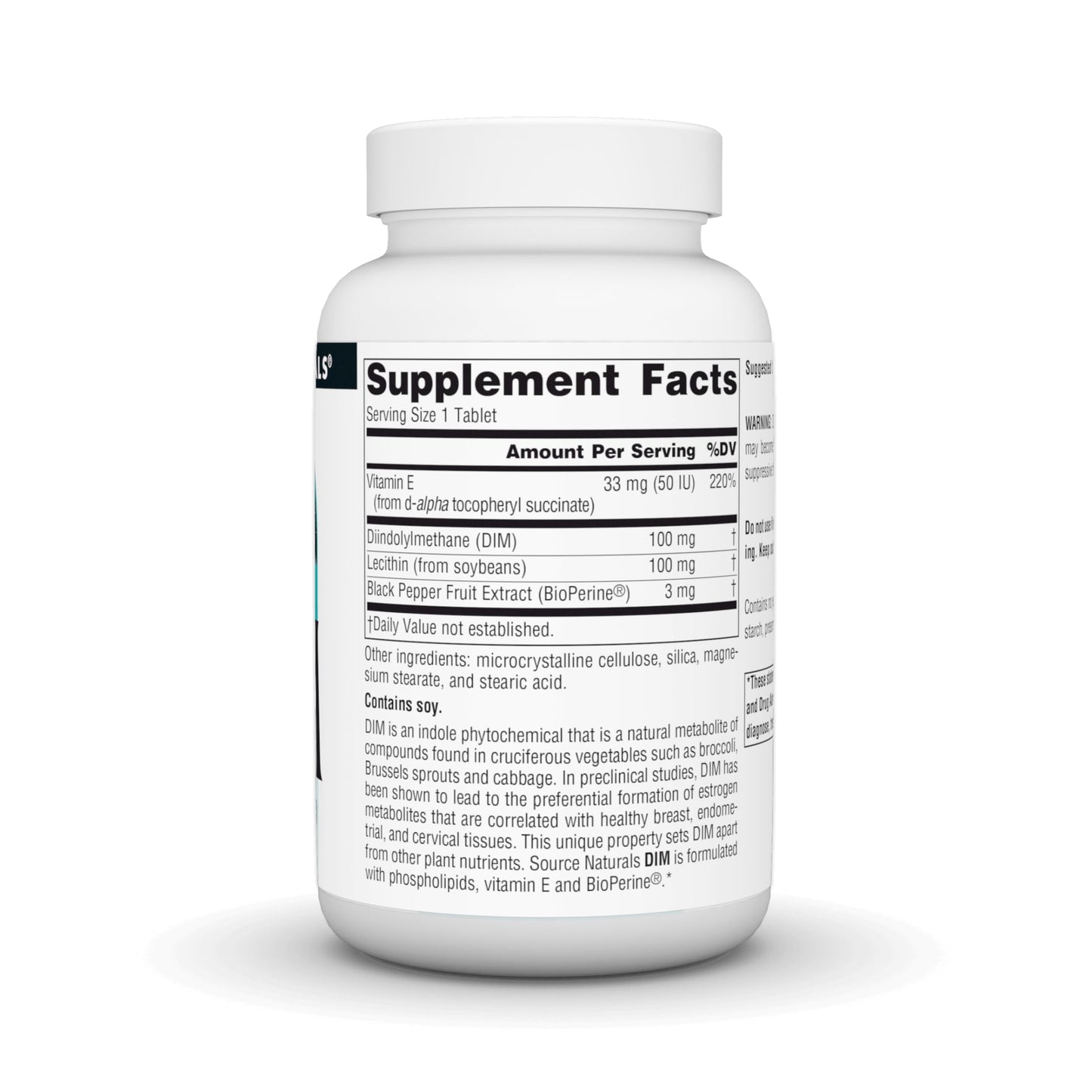 Source Naturals DIM Diindolylmethane 100 mg, 120 Tablets