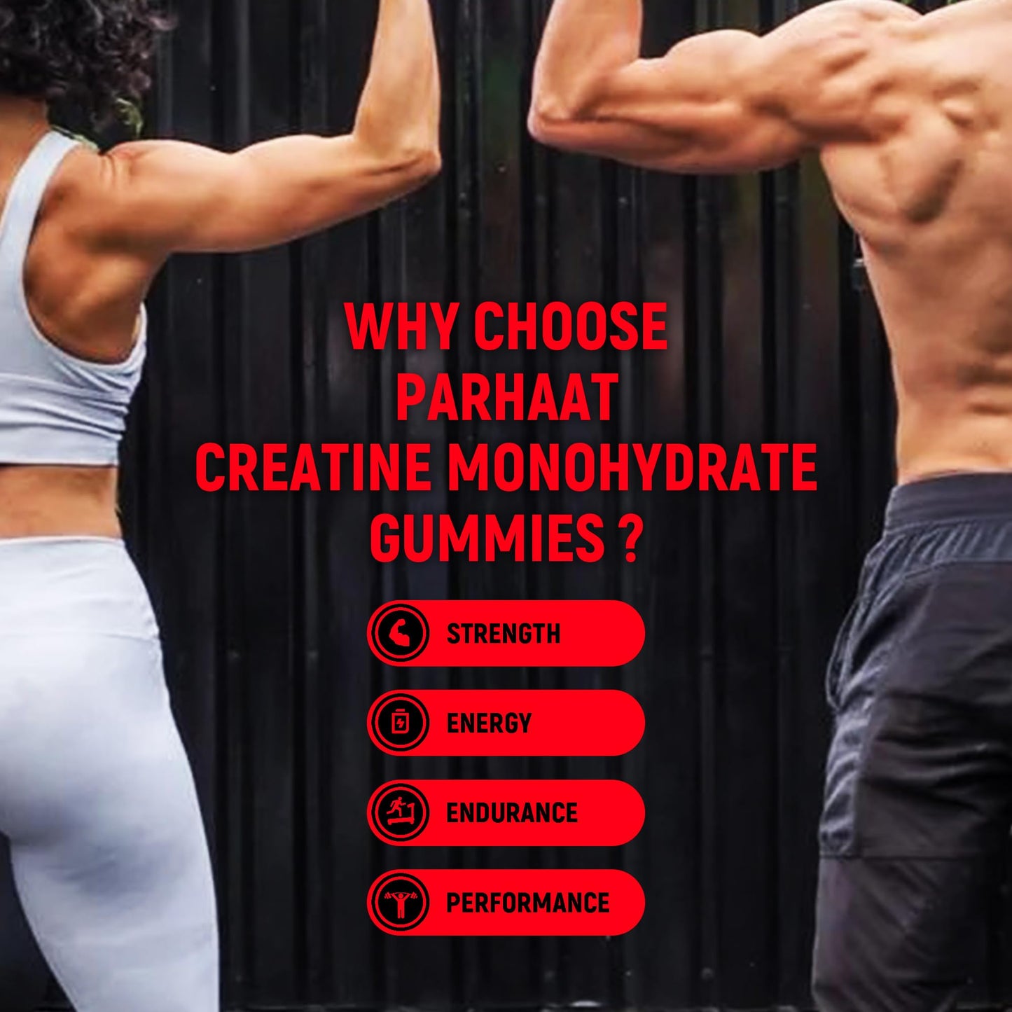 Parhaat Creatine Monohydrate Gummies 90 Count