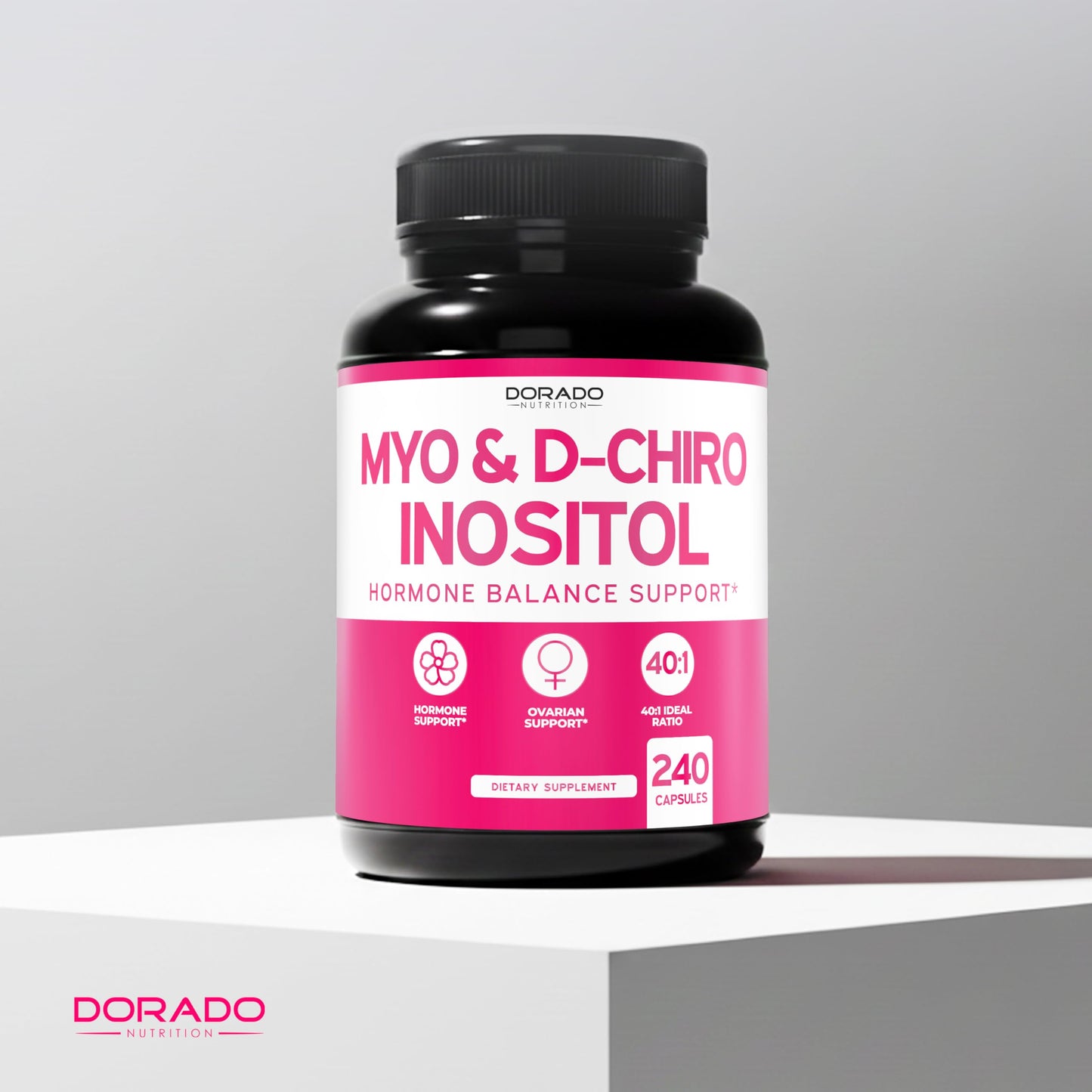 Dorado Nutrition Myo-Inositol & D-Chiro Inositol Supplement for Women, 240 Capsules