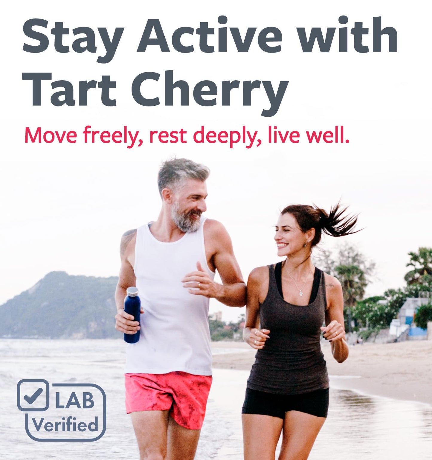 PURE CO Tart Cherry Capsules, USDA Organic, 500mg 4:1 Organic Tart Cherry Extract per Capsule, 60 Capsules