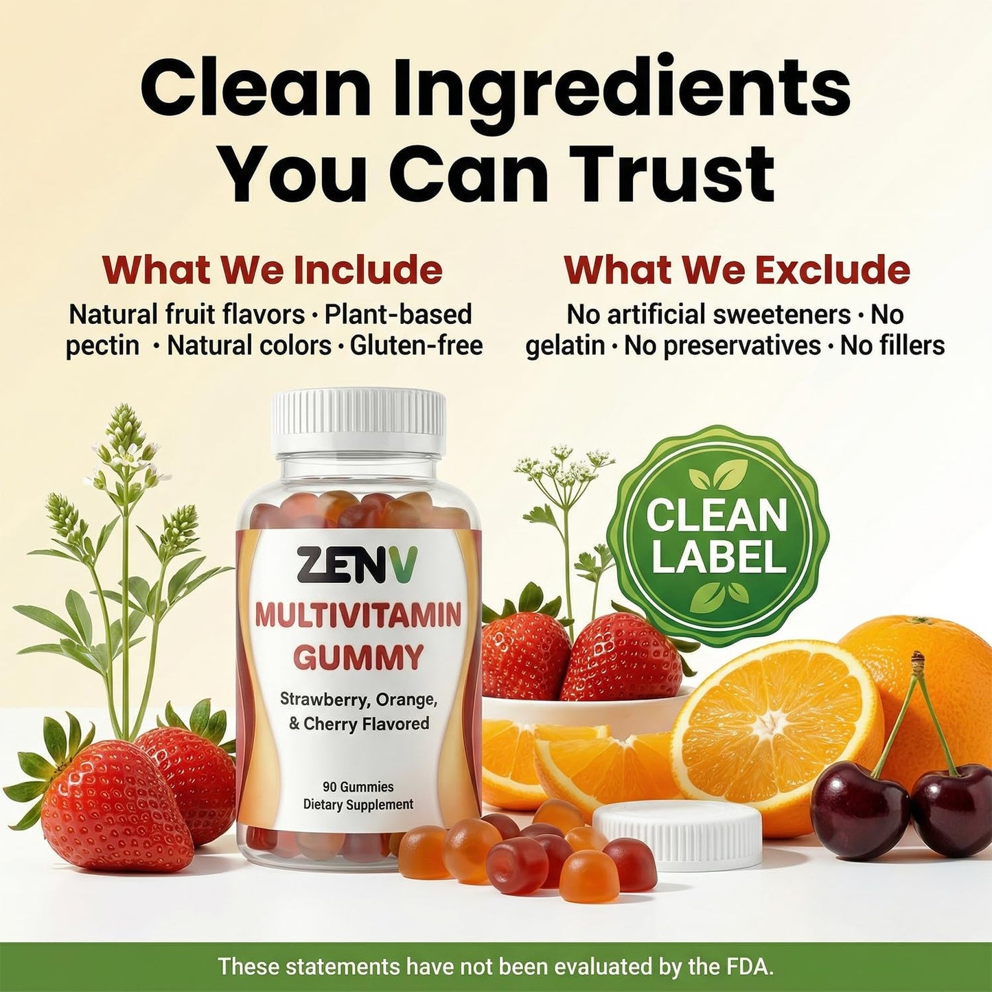 ZENV Adult Multivitamin Gummies 90 Count
