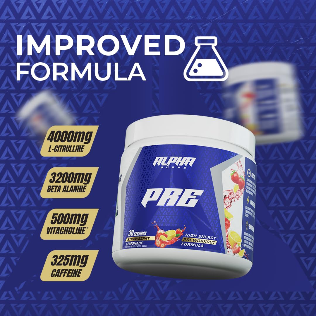 Alpha Supps Pre-Workout Powder 10.6 Ounce