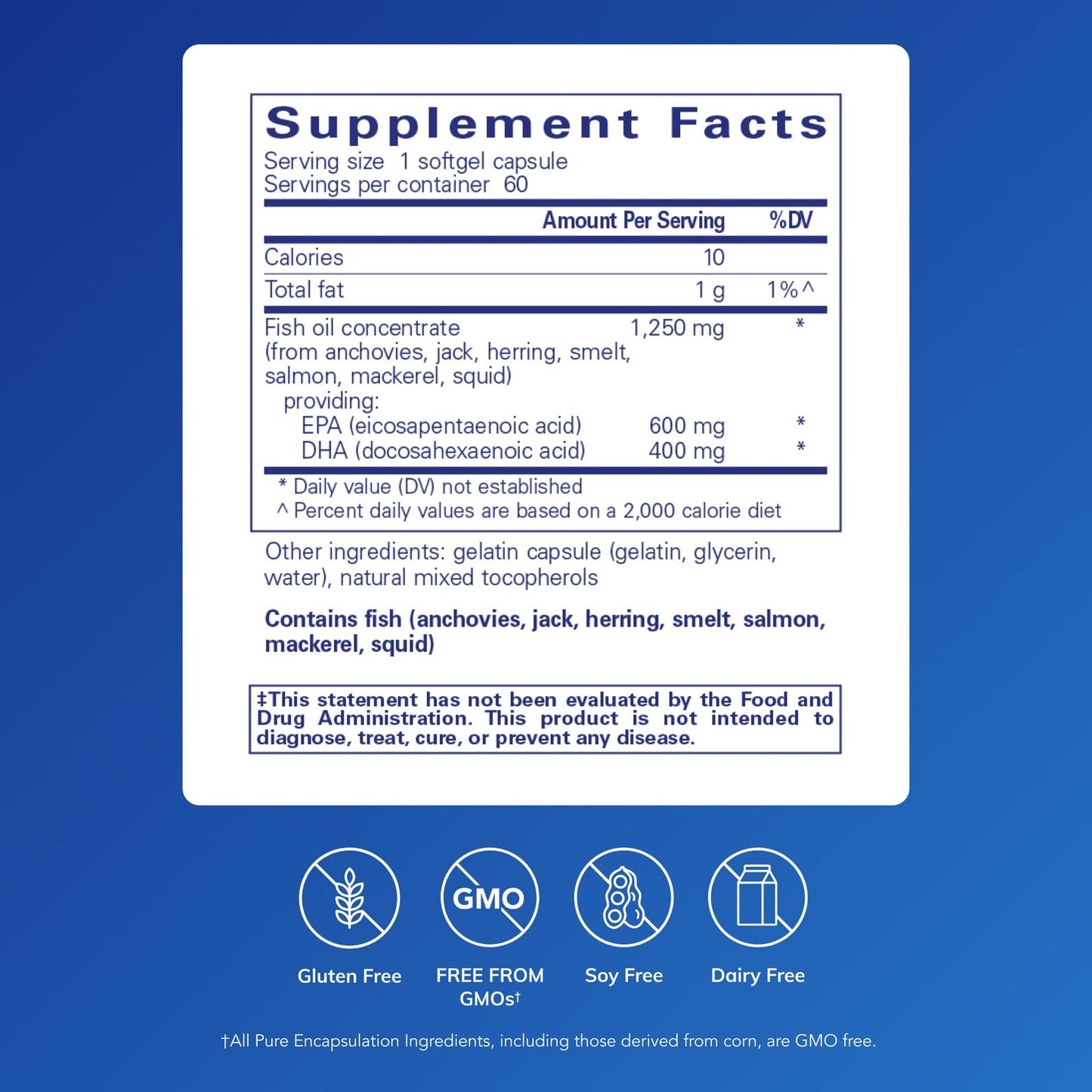 Pure Encapsulations O.N.E. Omega Softgel Capsules 60