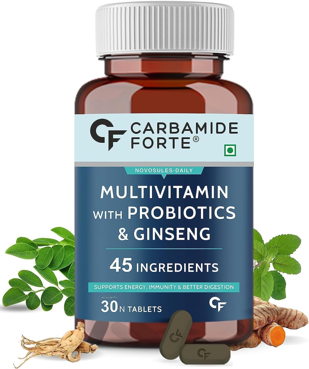 Generic Multivitamin Tablets for Men and Women with Probiotics Supplement, 30 Tablets