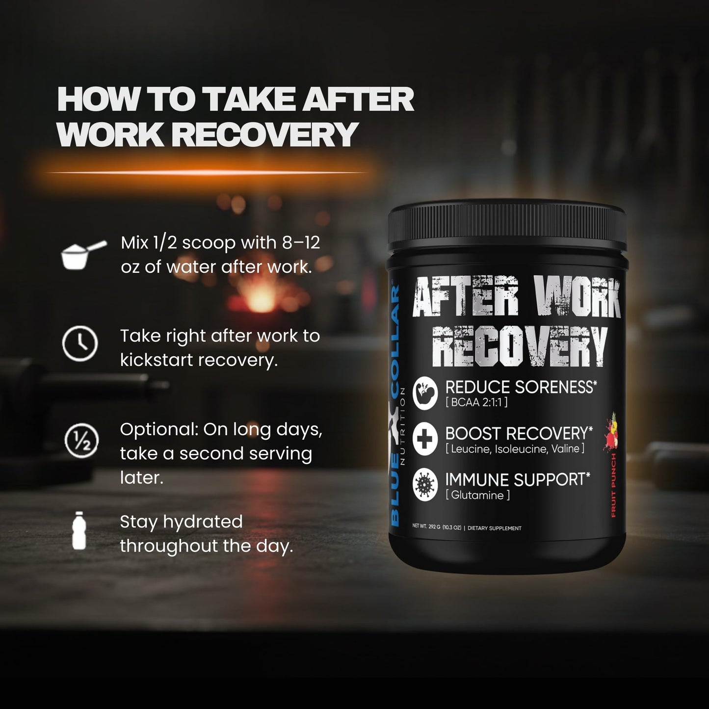 BLUE COLLAR NUTRITION After Work Recovery Powder 0.4042