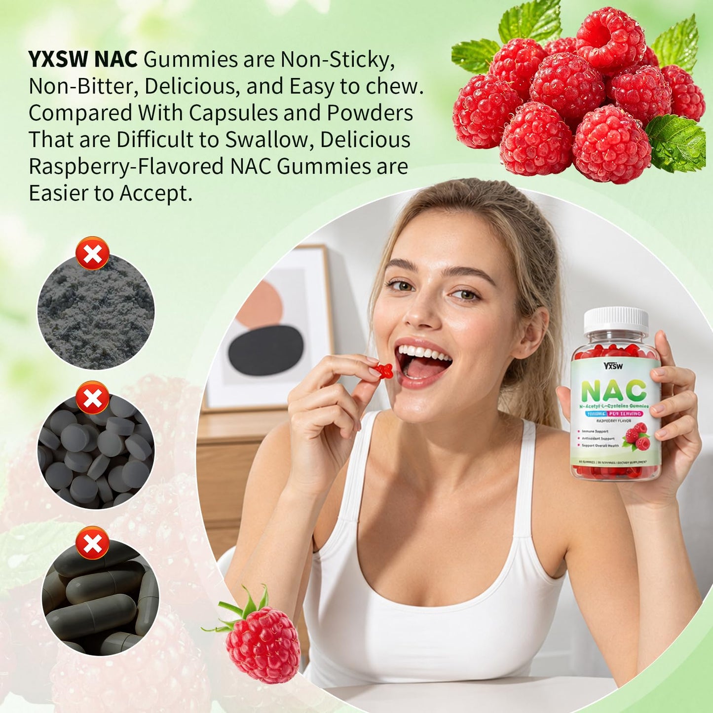 YXSW NAC Gummies 120 Count