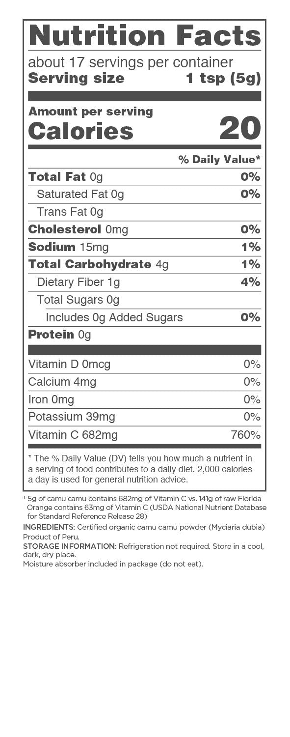 Navitas Organics Camu Camu Powder, 3 oz