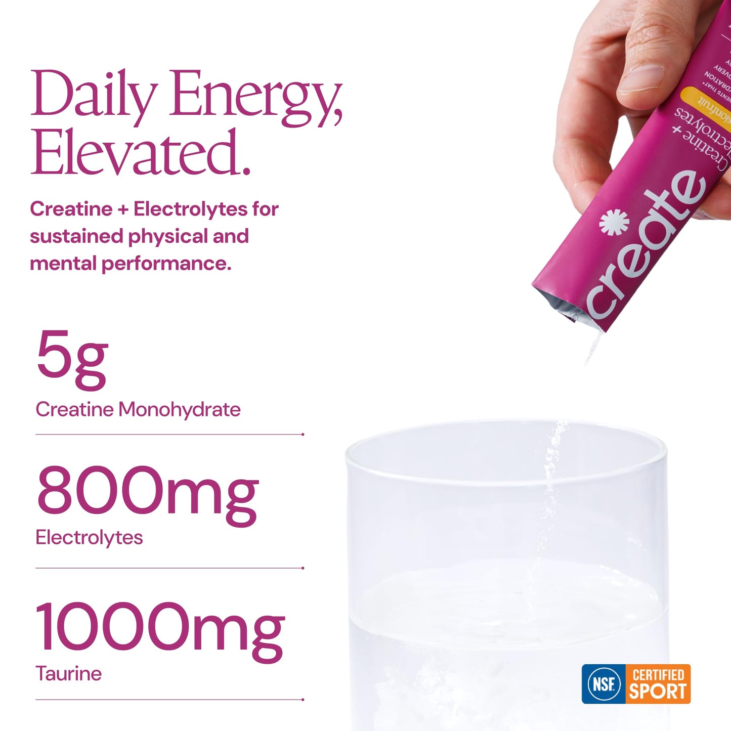 Create Creatine + Electrolytes – Energy & Strength – Variety Pack Powder 10.6 oz