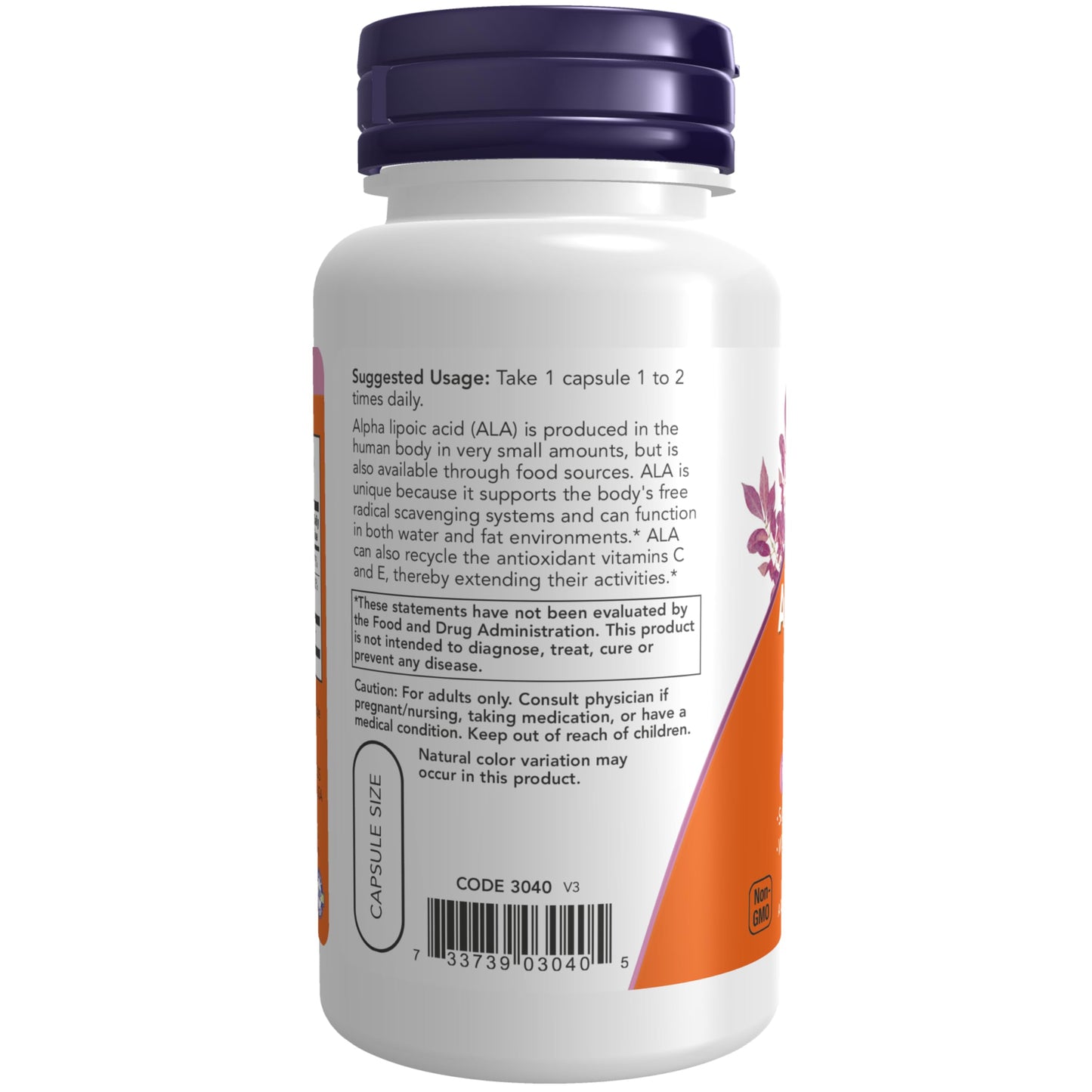 NOW Foods Alpha Lipoic Acid 100 mg with Vitamins C & E Capsules, 60 Count