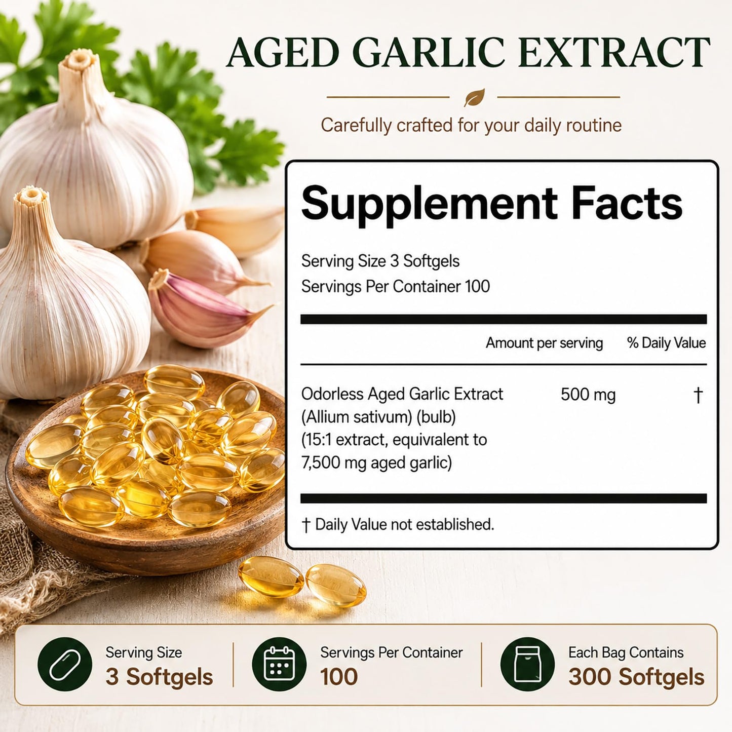 Lymphaire Nuvapure Aged Garlic Capsule 300