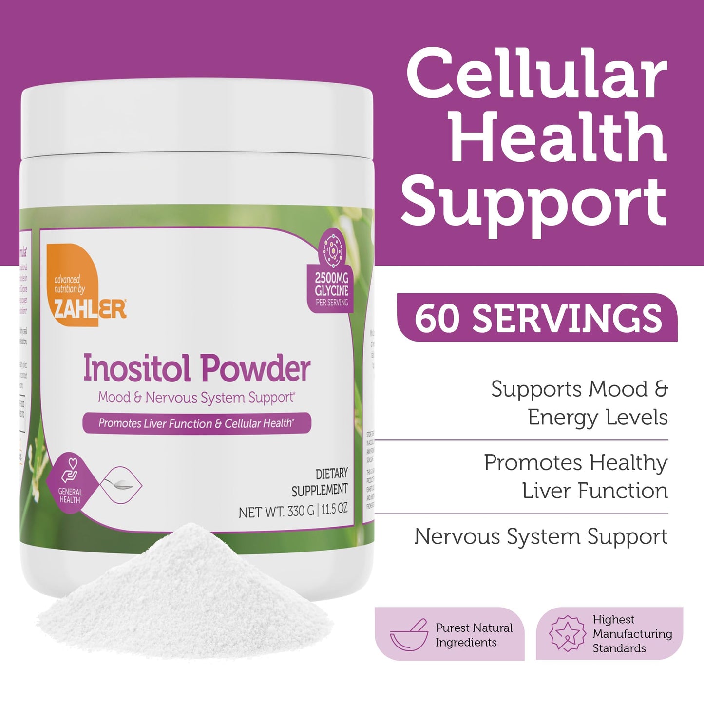 Zahler Inositol Powder 11.5 oz