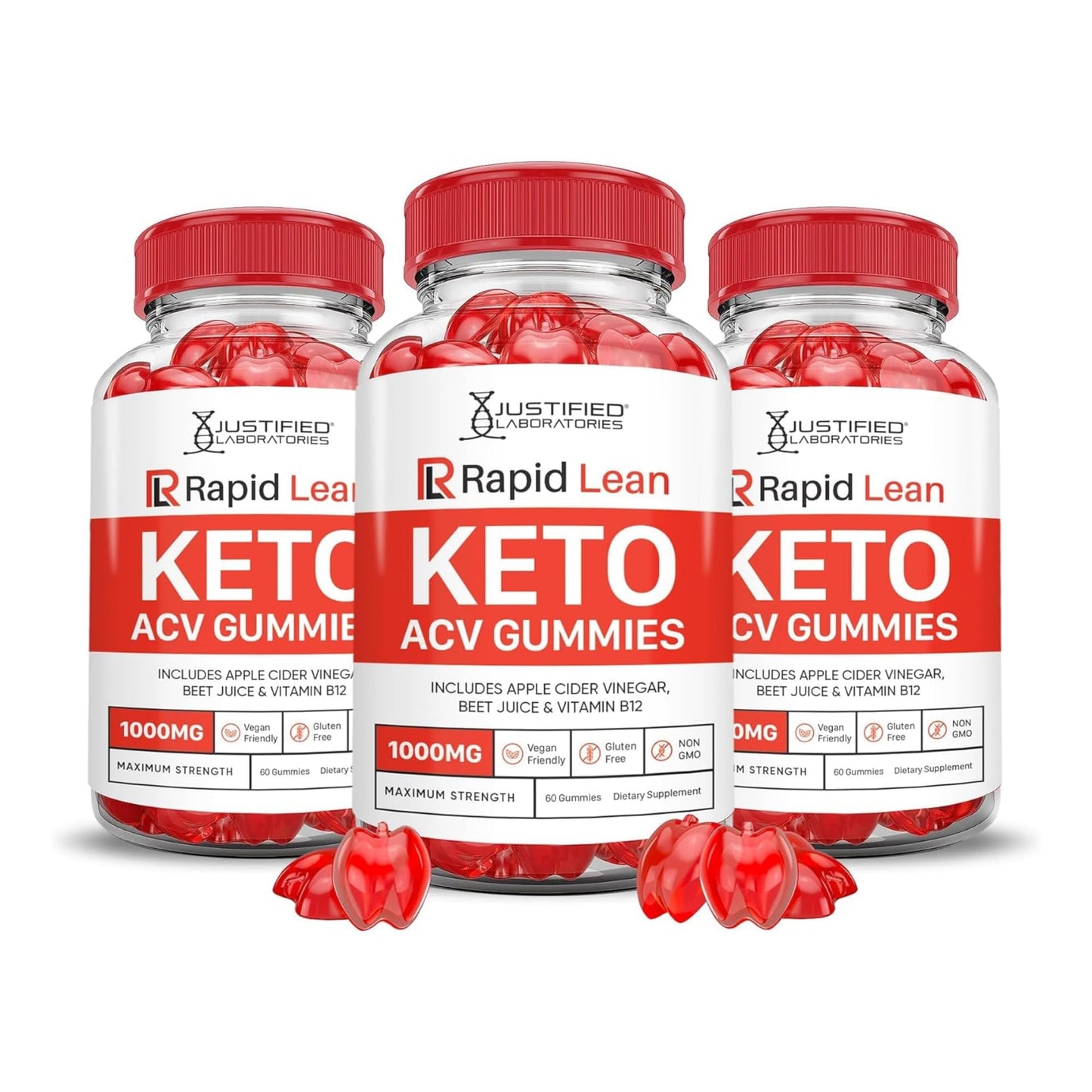 Justified Laboratories Rapid Lean Keto ACV Gummies Gummy 180