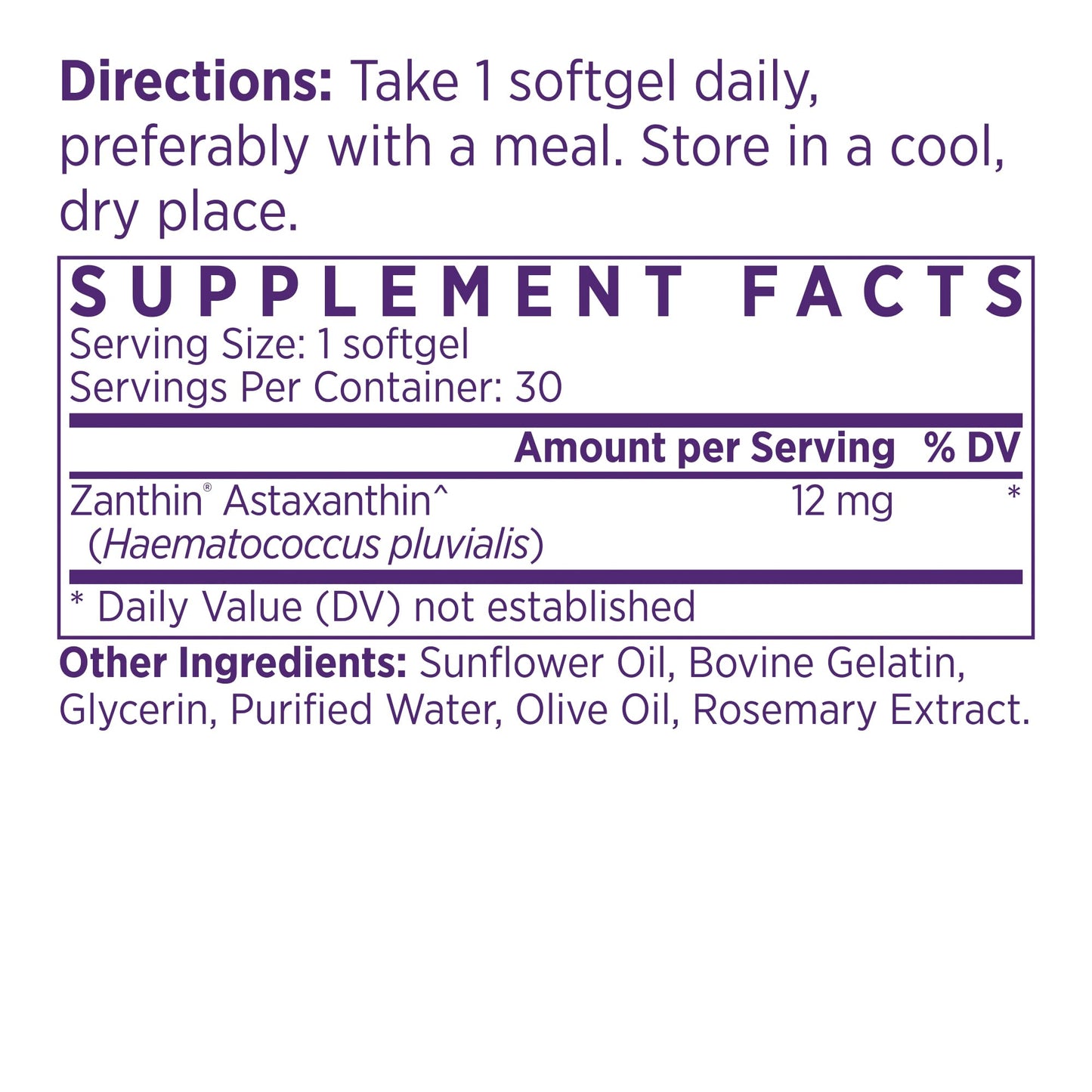 NAOMI Extra Strength Astaxanthin 12mg Softgels, 30 Count