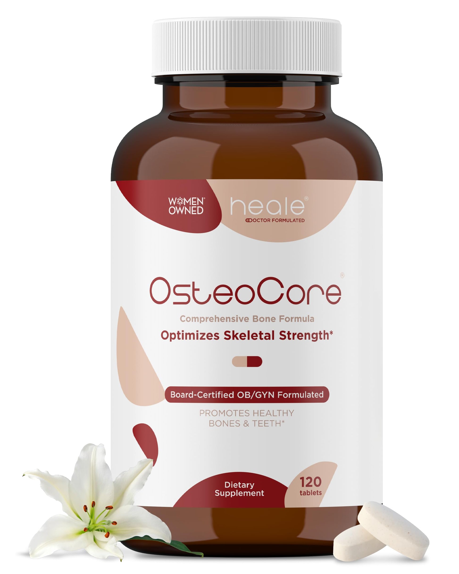 Heale Doctor Formulated OsteoCore Calcium Supplements for Women Capsules 120 Count
