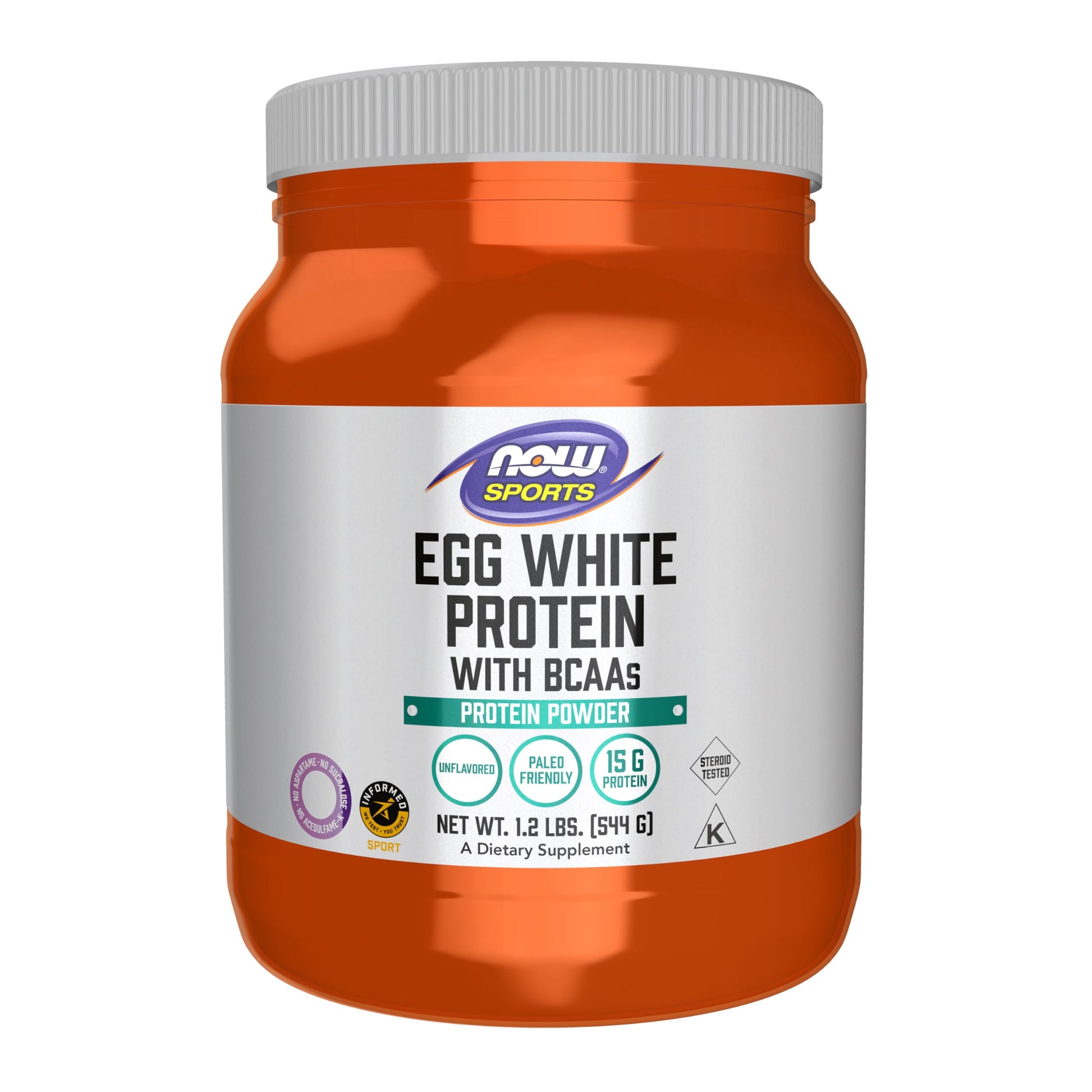 NOW Foods Egg White Protein Powder, 1.2-Pound