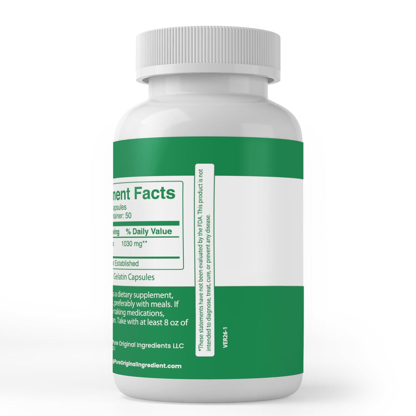 PURE ORIGINAL INGREDIENTS Lion’s Mane Capsules, 100 Count