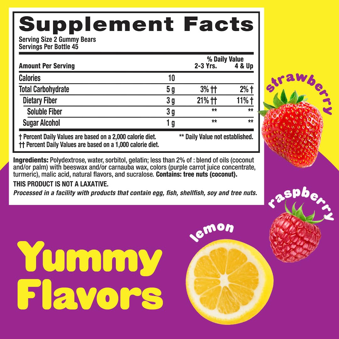 Lil Critters Fiber Daily Gummy Supplement for Kids, 90 Gummies