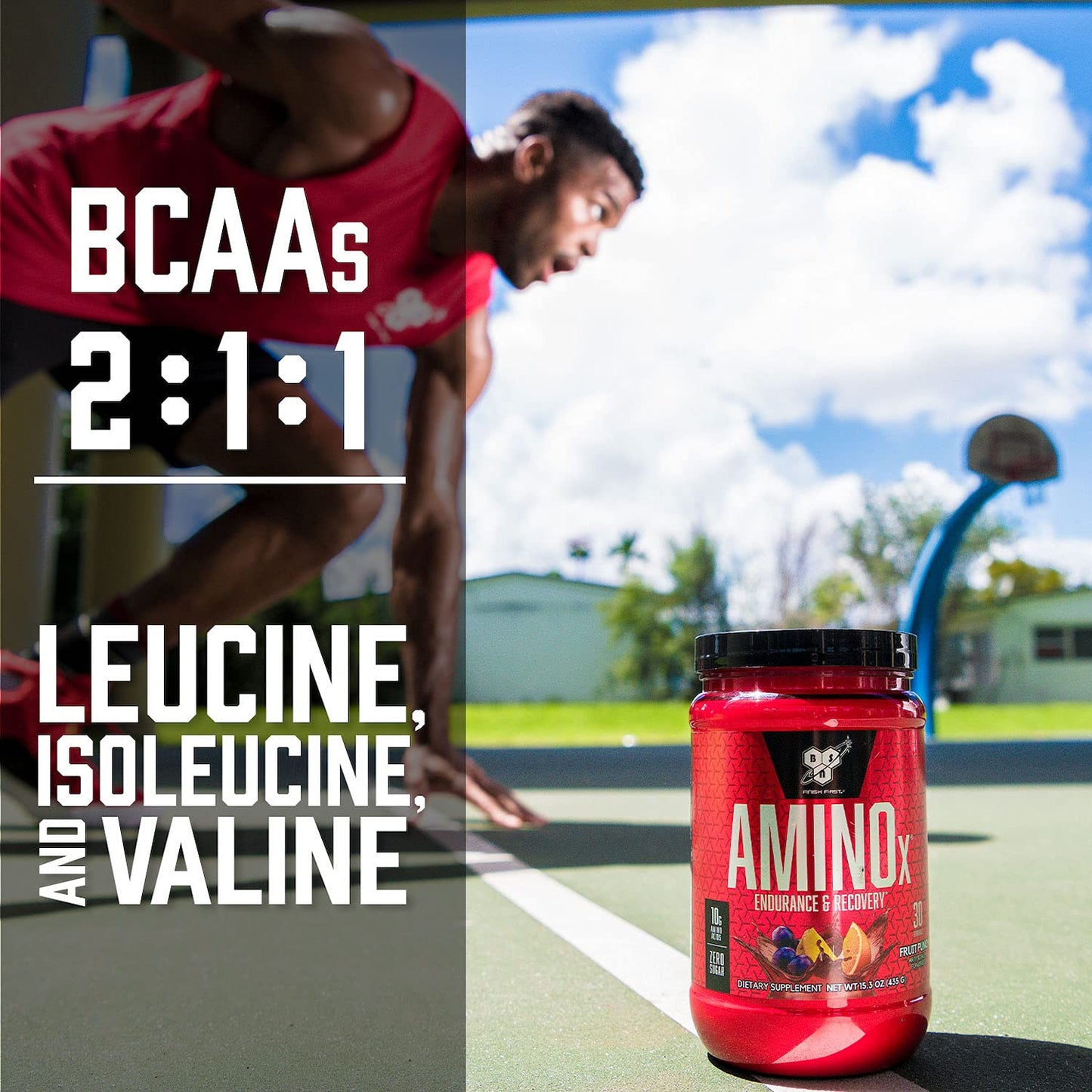 BSN Amino X BCAAs Recovery Powder, 15.34 Ounce (30 Servings)