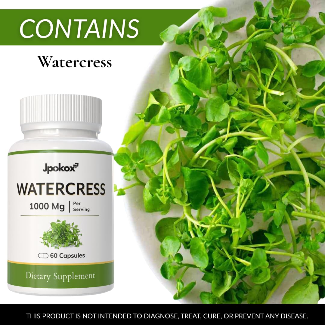 Jpokox Watercress Capsules 1000mg 60 Count