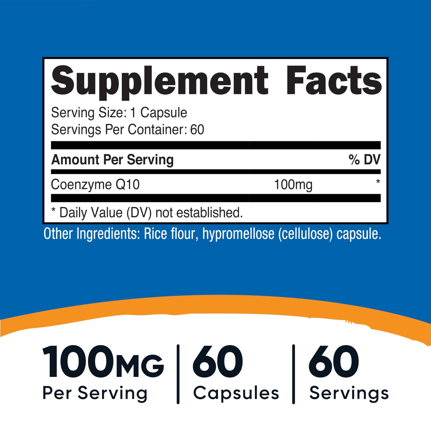 Nutricost CoQ10 100mg Capsule, 60 Capsules