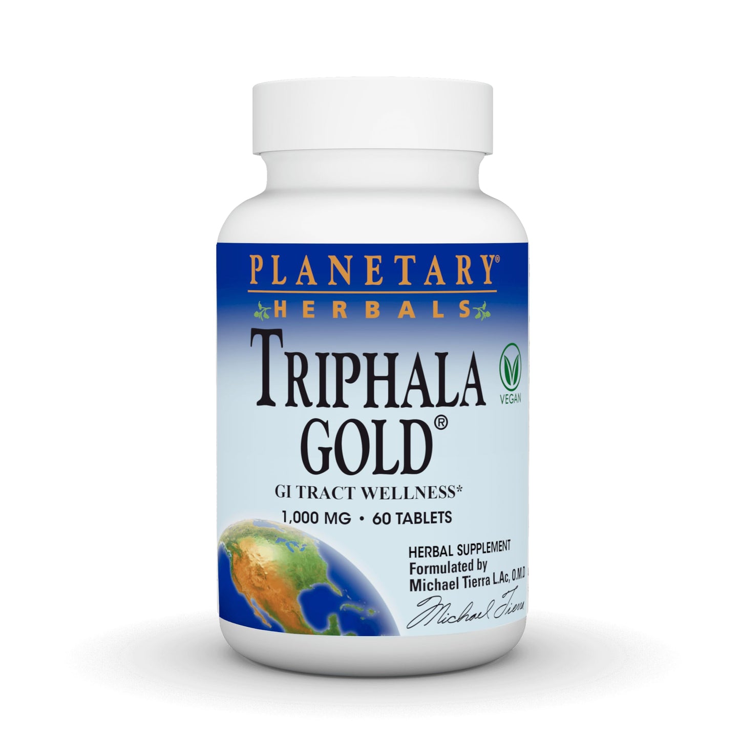 Planetary Herbals Triphala Gold 1000mg Tablets 60 Count