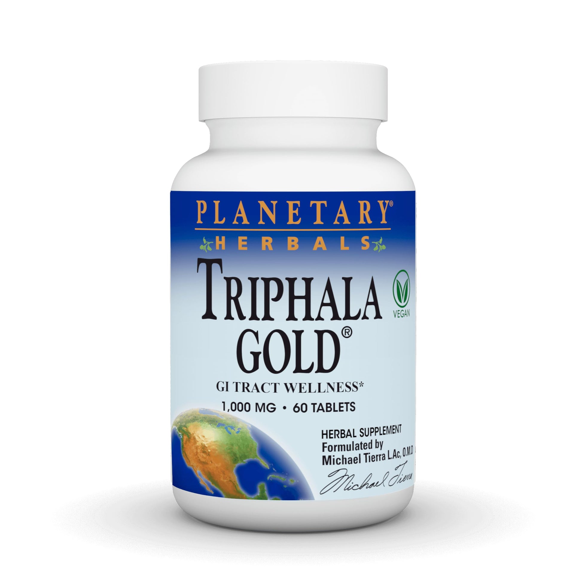 Planetary Herbals Triphala Gold 1000mg Tablets 60 Count
