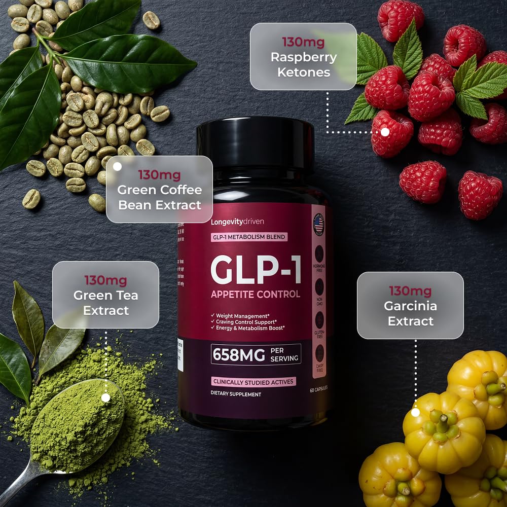 Longevity Driven GLP-1 Weight Management & Appetite Control 60 Capsules