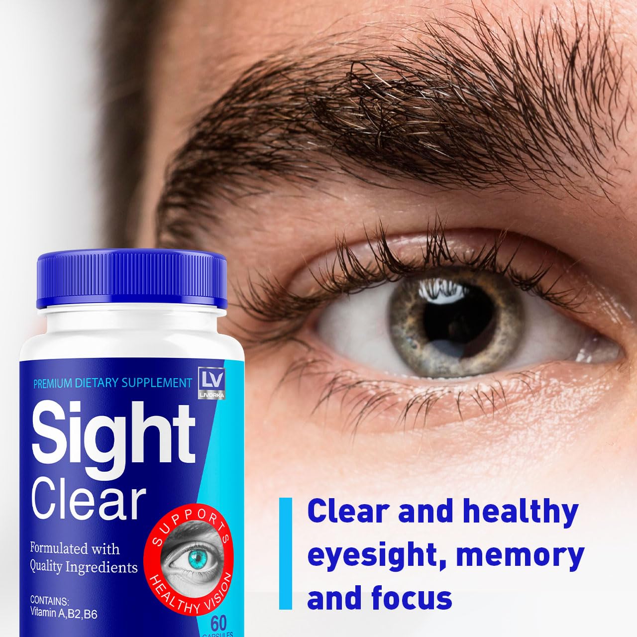 LIVORKA Sight Clear Eye Supplement 60 Capsules