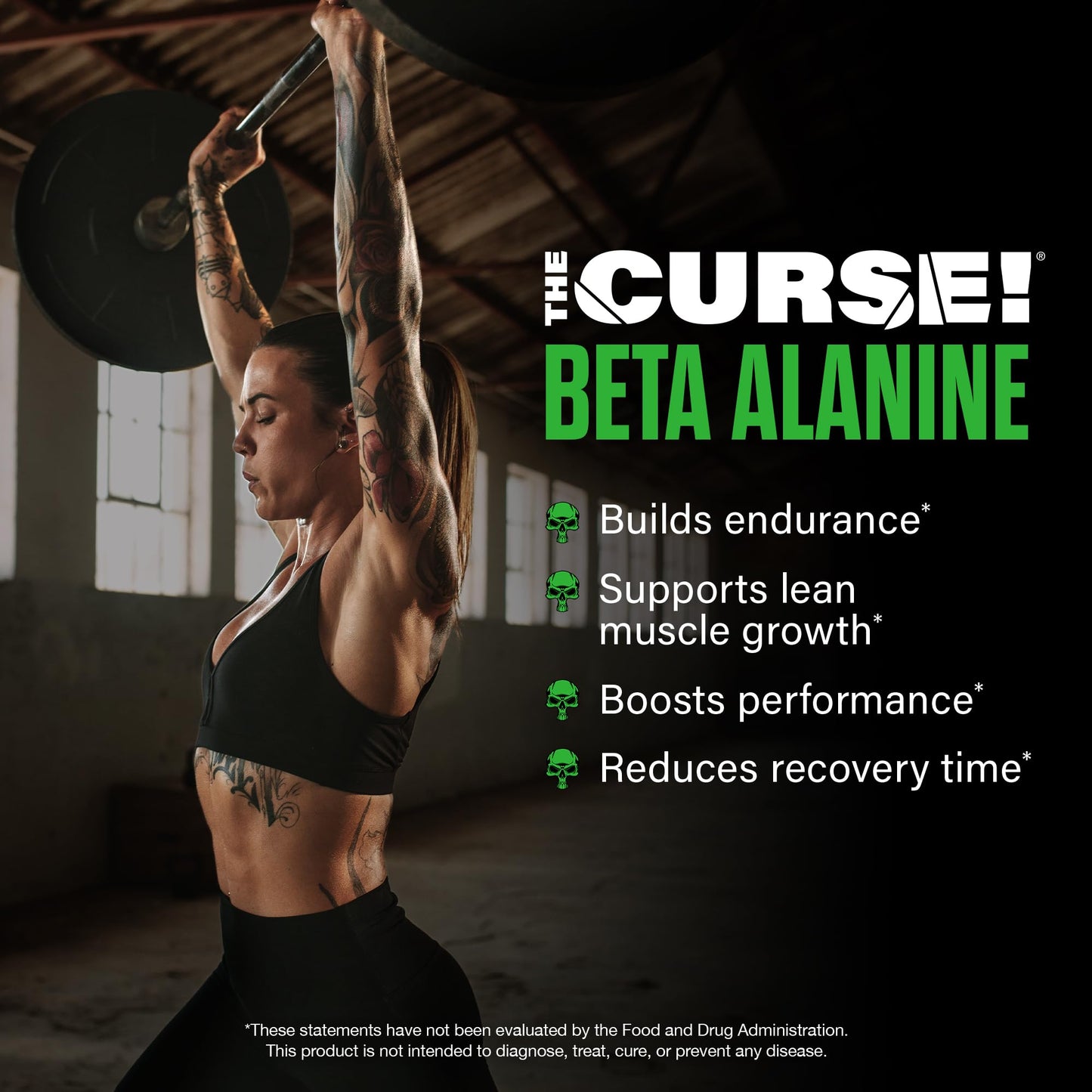 JNX SPORTS The Curse! Beta Alanine Powder Unflavored, 10 Ounce
