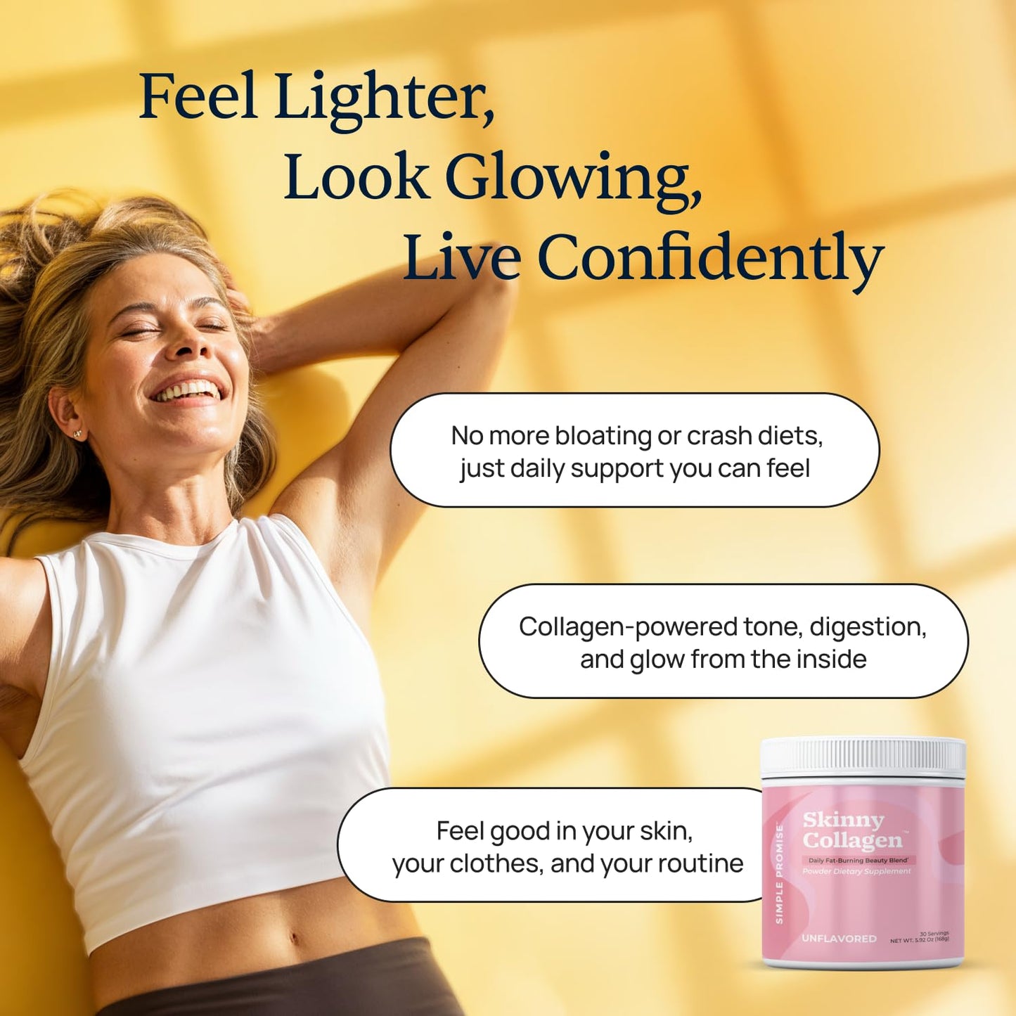 Simple Promise Skinny Collagen Weight Loss Supplement Powder 7.62 Ounces